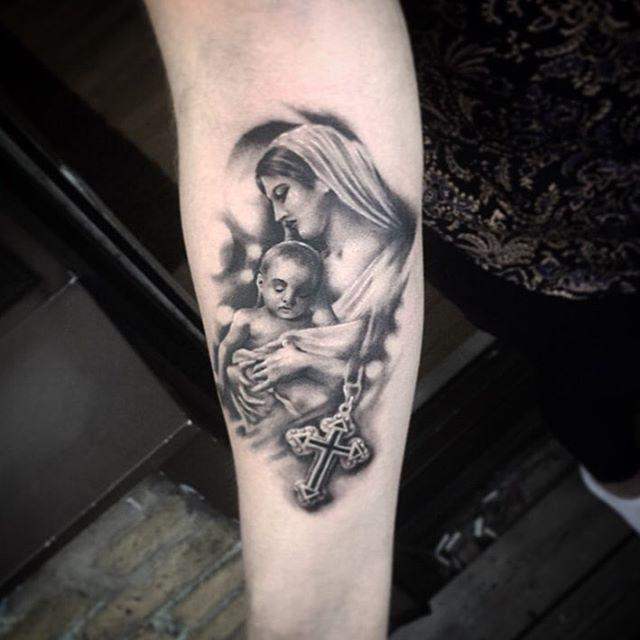 Jungfrau Maria Tattoo 105