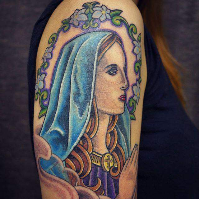 Jungfrau Maria Tattoo 107