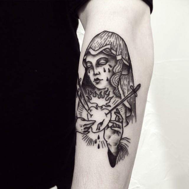 Jungfrau Maria Tattoo 49