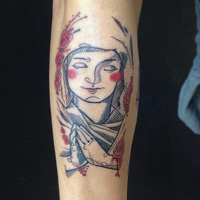 Jungfrau Maria Tattoo 59
