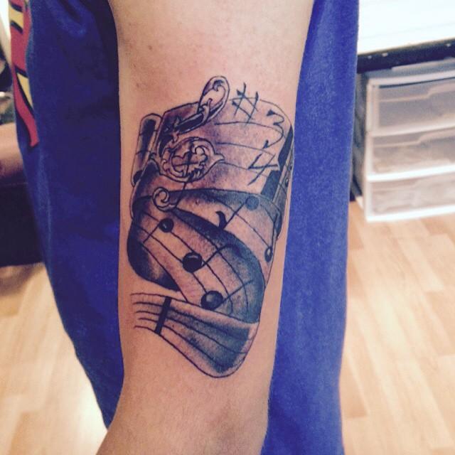 Musiknoten Tattoo 29