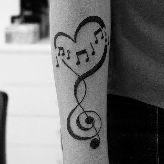 Musiknoten Tattoo 35