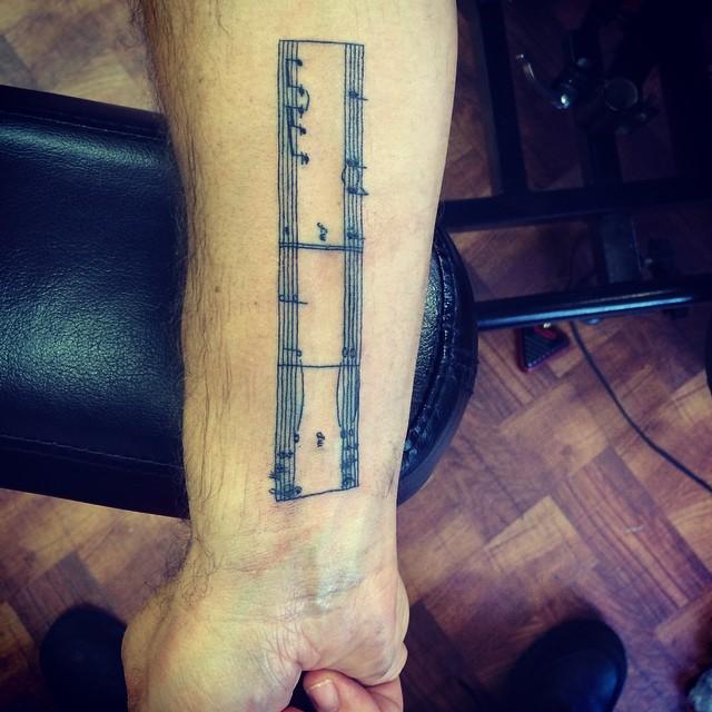 Musiknoten Tattoo 67