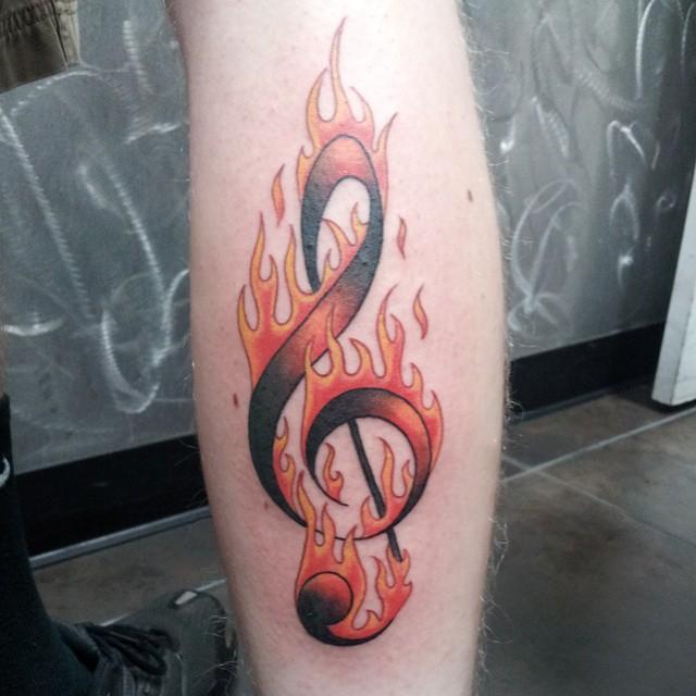 Musiknoten Tattoo 77