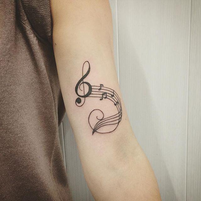 Musiknoten Tattoo 91