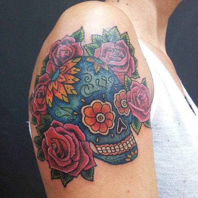 Mexikanische Totenkopfe Tattoo 107