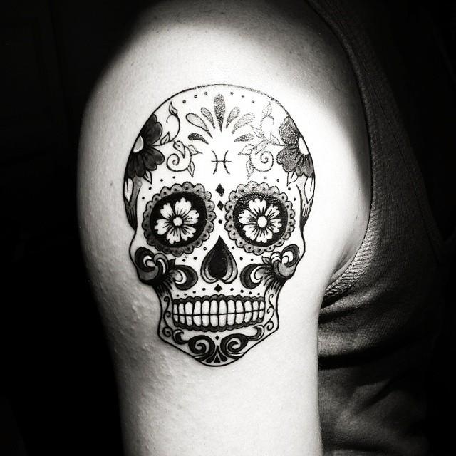 Mexikanische Totenkopfe Tattoo 13