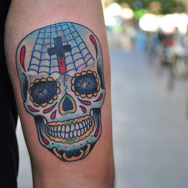 Mexikanische Totenkopfe Tattoo 23