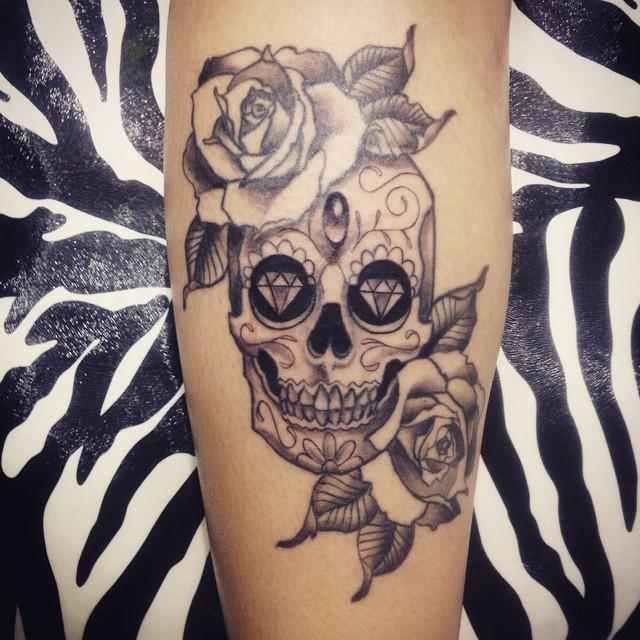 Mexikanische Totenkopfe Tattoo 55