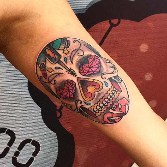 Mexikanische Totenkopfe Tattoo 59