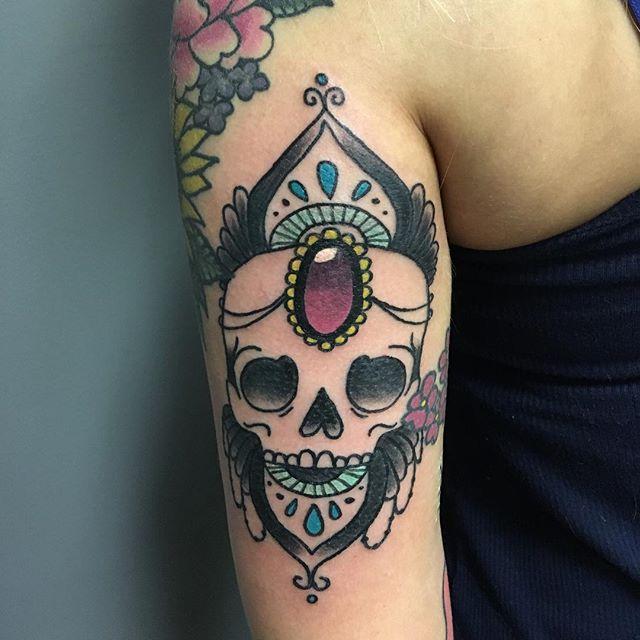 Mexikanische Totenkopfe Tattoo 75