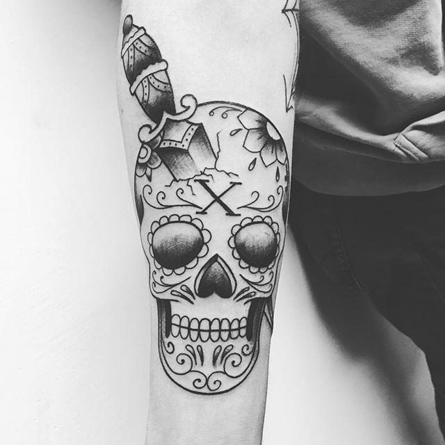 Mexikanische Totenkopfe Tattoo 77