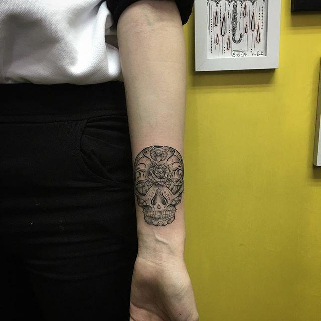 Mexikanische Totenkopfe Tattoo 91