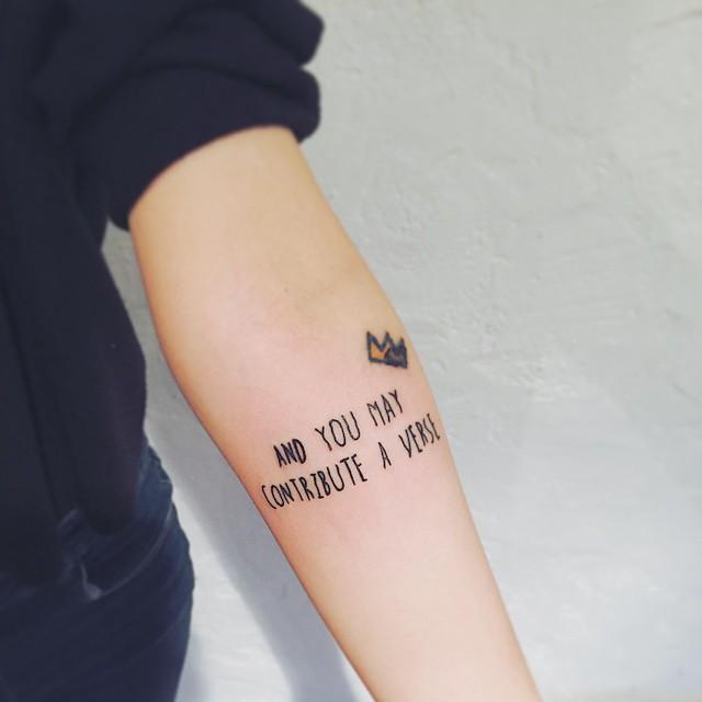 Satz Phrase Tattoo 25