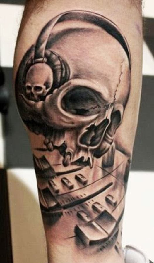 Totenkopf mann tattoo unterarm Totenkopf Löwe