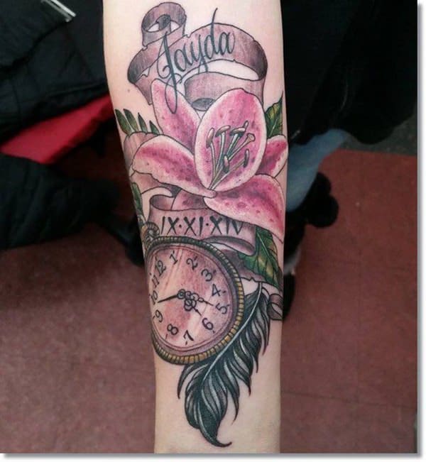 taschenuhr tattoo 107