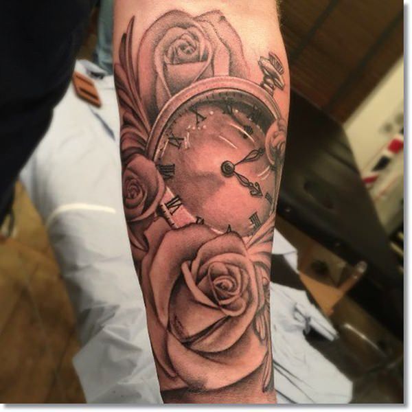 taschenuhr tattoo 127