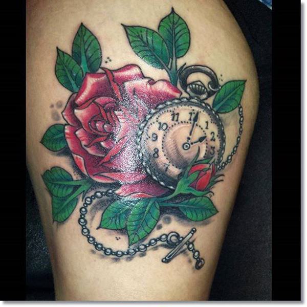 taschenuhr tattoo 137