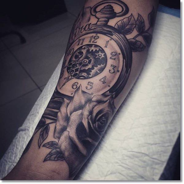 taschenuhr tattoo 161