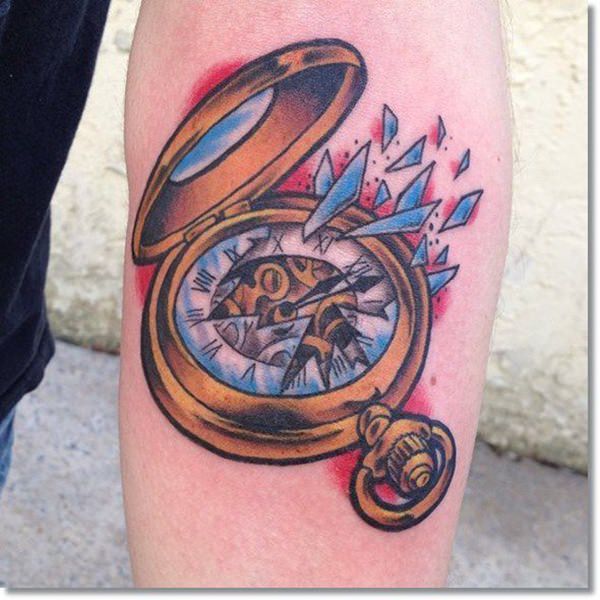 taschenuhr tattoo 195