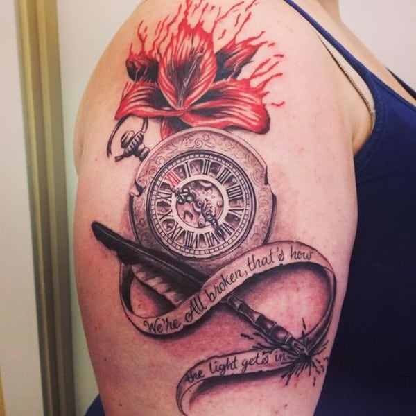 taschenuhr tattoo 223