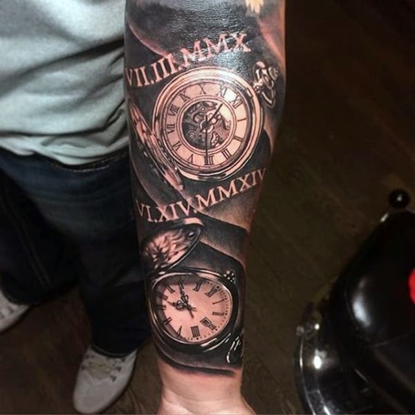 taschenuhr tattoo 231