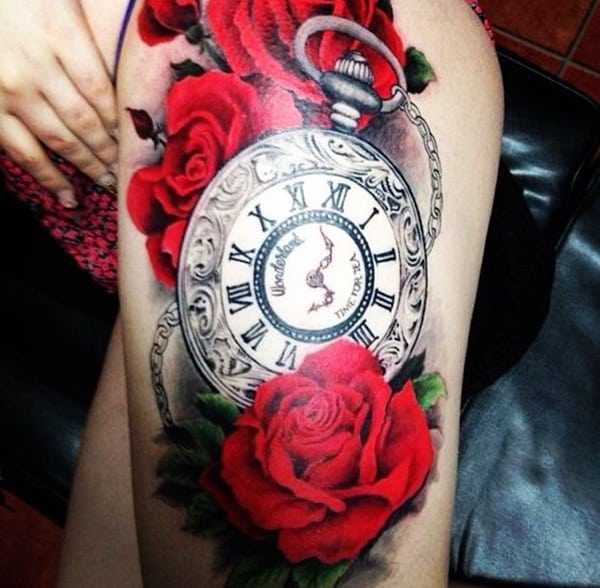 taschenuhr tattoo 233