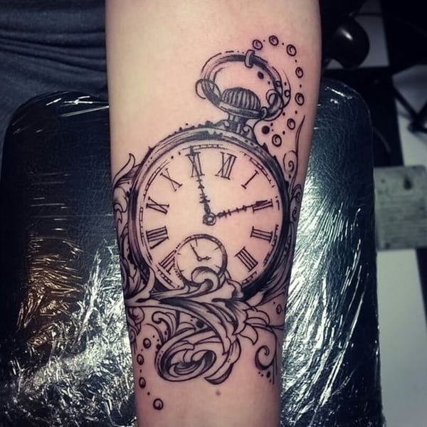 taschenuhr tattoo 237