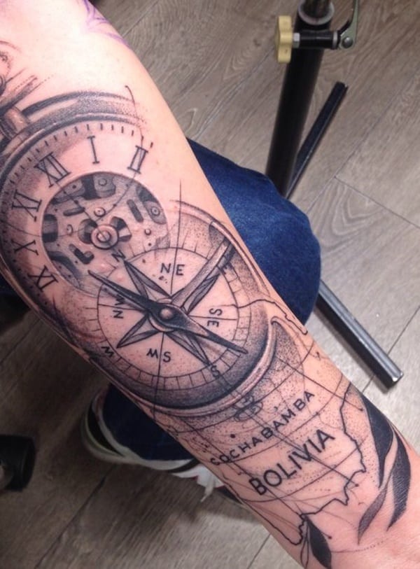 taschenuhr tattoo 255