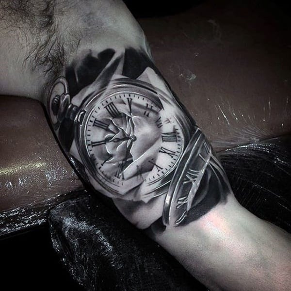 taschenuhr tattoo 259