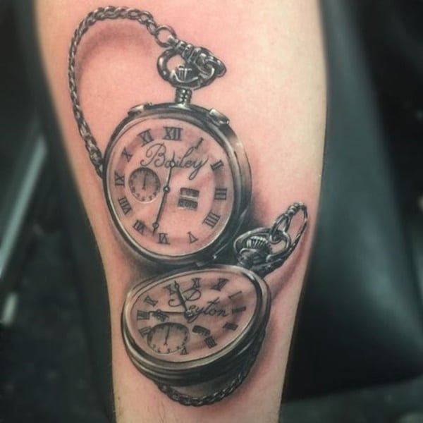 taschenuhr tattoo 265