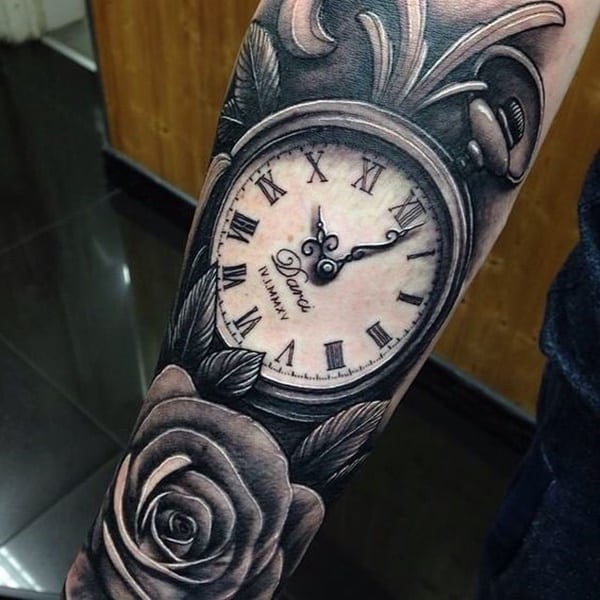 taschenuhr tattoo 281