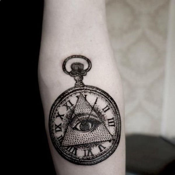 taschenuhr tattoo 297