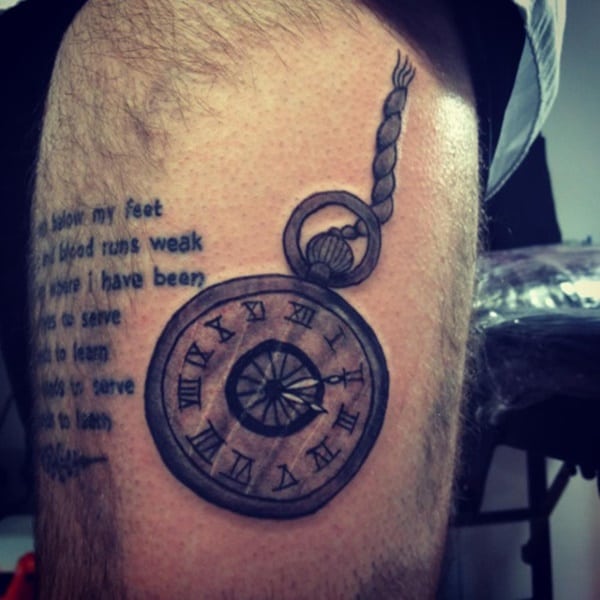 taschenuhr tattoo 321