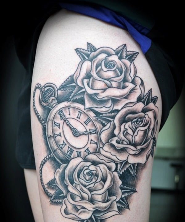 taschenuhr tattoo 335