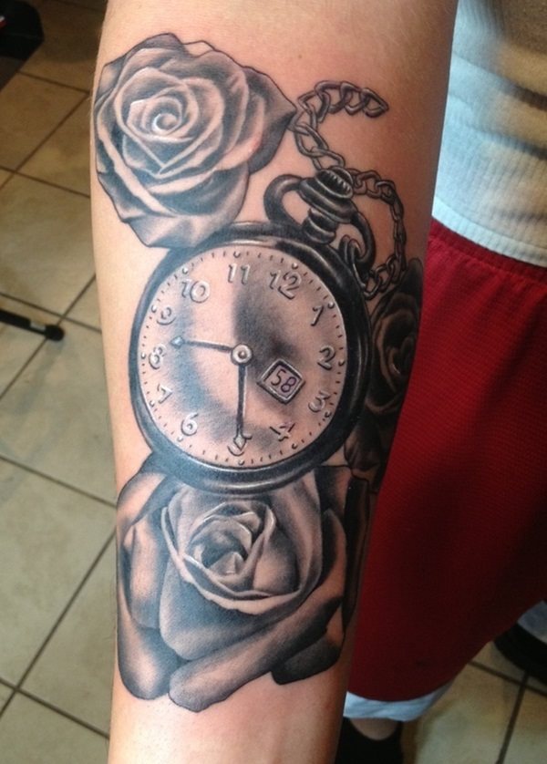 taschenuhr tattoo 377