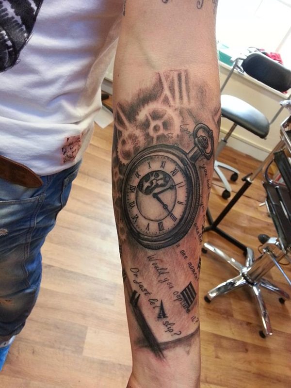 taschenuhr tattoo 409