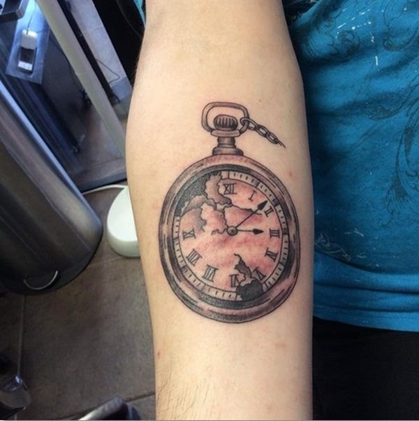 taschenuhr tattoo 453