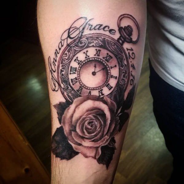 taschenuhr tattoo 49