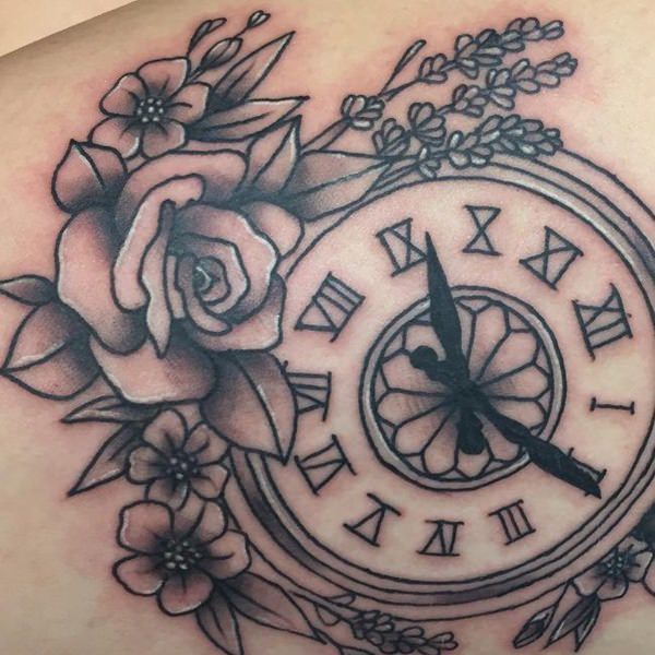 taschenuhr tattoo 51