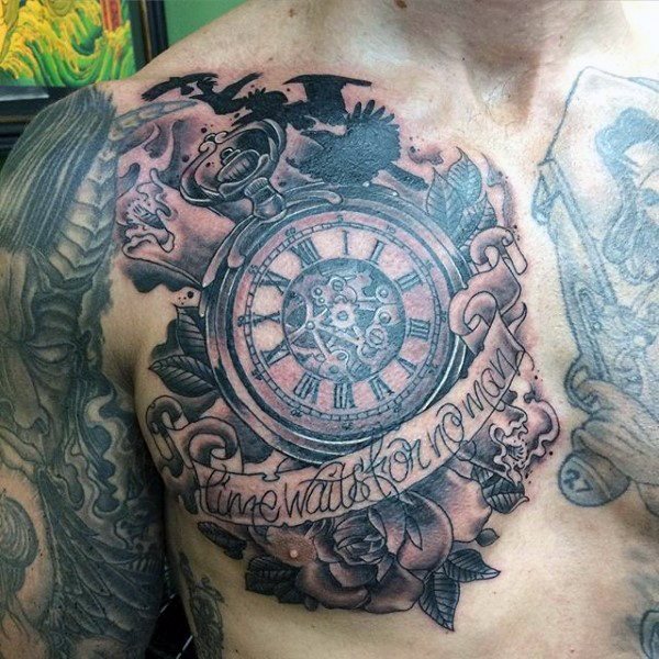 taschenuhr tattoo 521