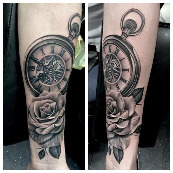 taschenuhr tattoo 55