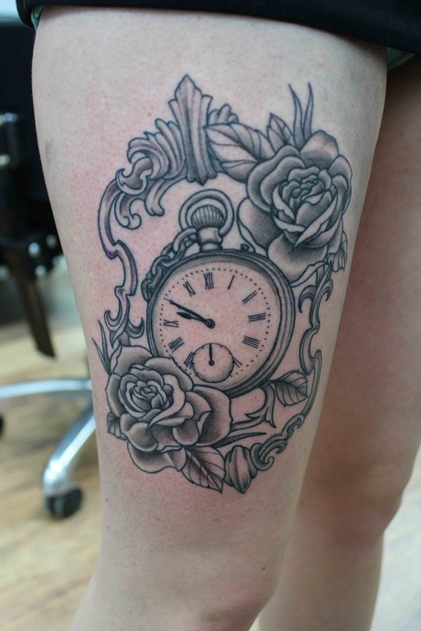 taschenuhr tattoo 581