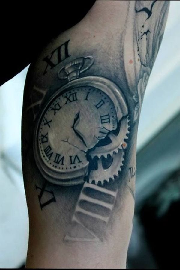 taschenuhr tattoo 589