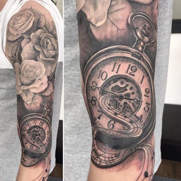 taschenuhr tattoo 65