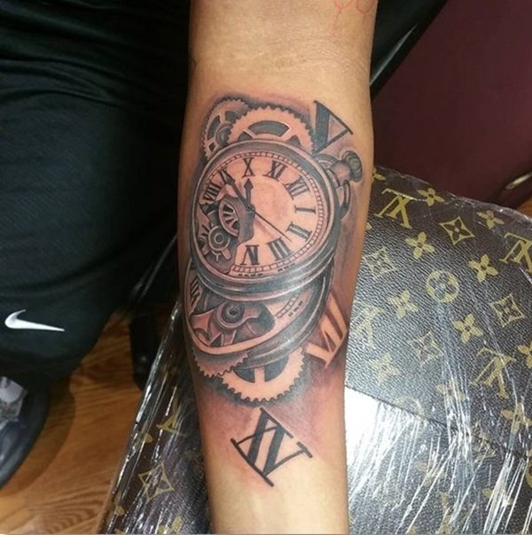 taschenuhr tattoo 671