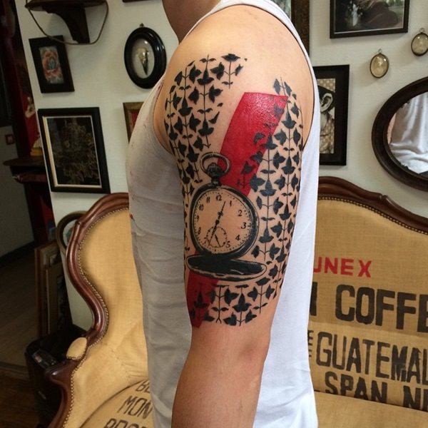 taschenuhr tattoo 693