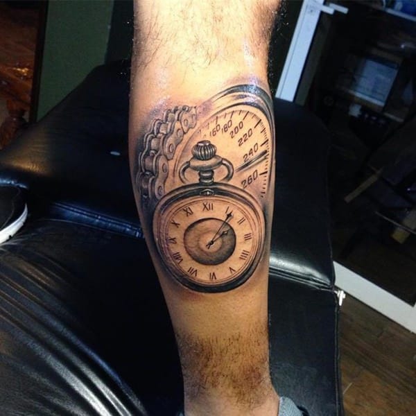 taschenuhr tattoo 73