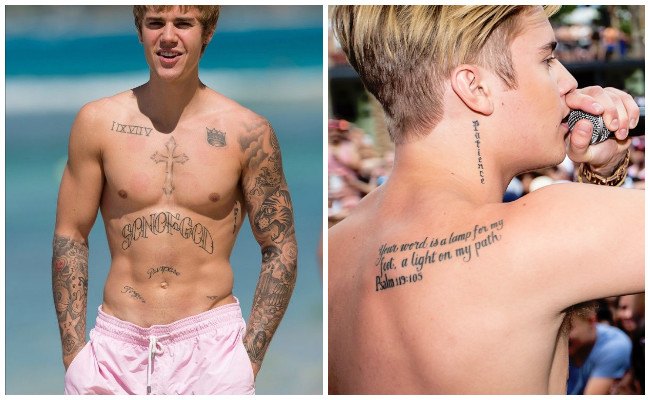 justin bieber tattoo 23