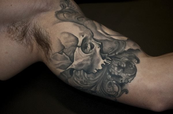 Unterarm totenkopf tattoo mann Tattoo Ideen